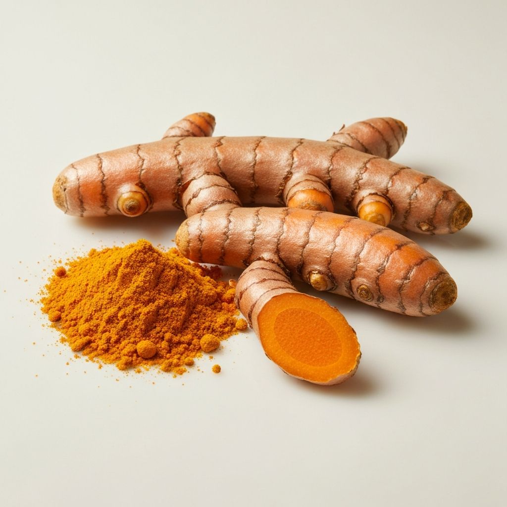 Turmeric root and powder